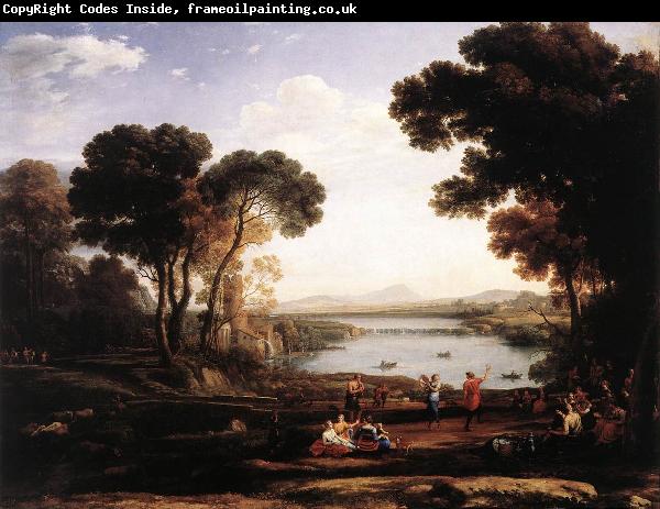 Claude Lorrain Landscape with Dancing Figures (The Mill) vg